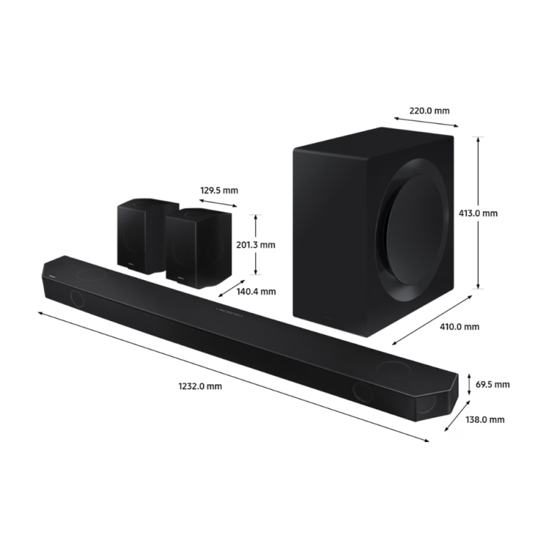 Barre de Son Samsung HW-Q990B Dolby Atmos 11.1.4 - Noir - Occasion avec Chargeur Câble — Samsung · Smarty Paris 18e